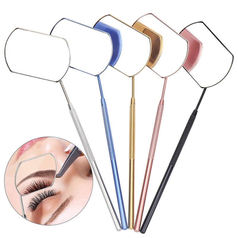 Eyelash Mirror Grafting Lash Magnifying Beauty Long Handle For Checking False Lashes Extension Makeu