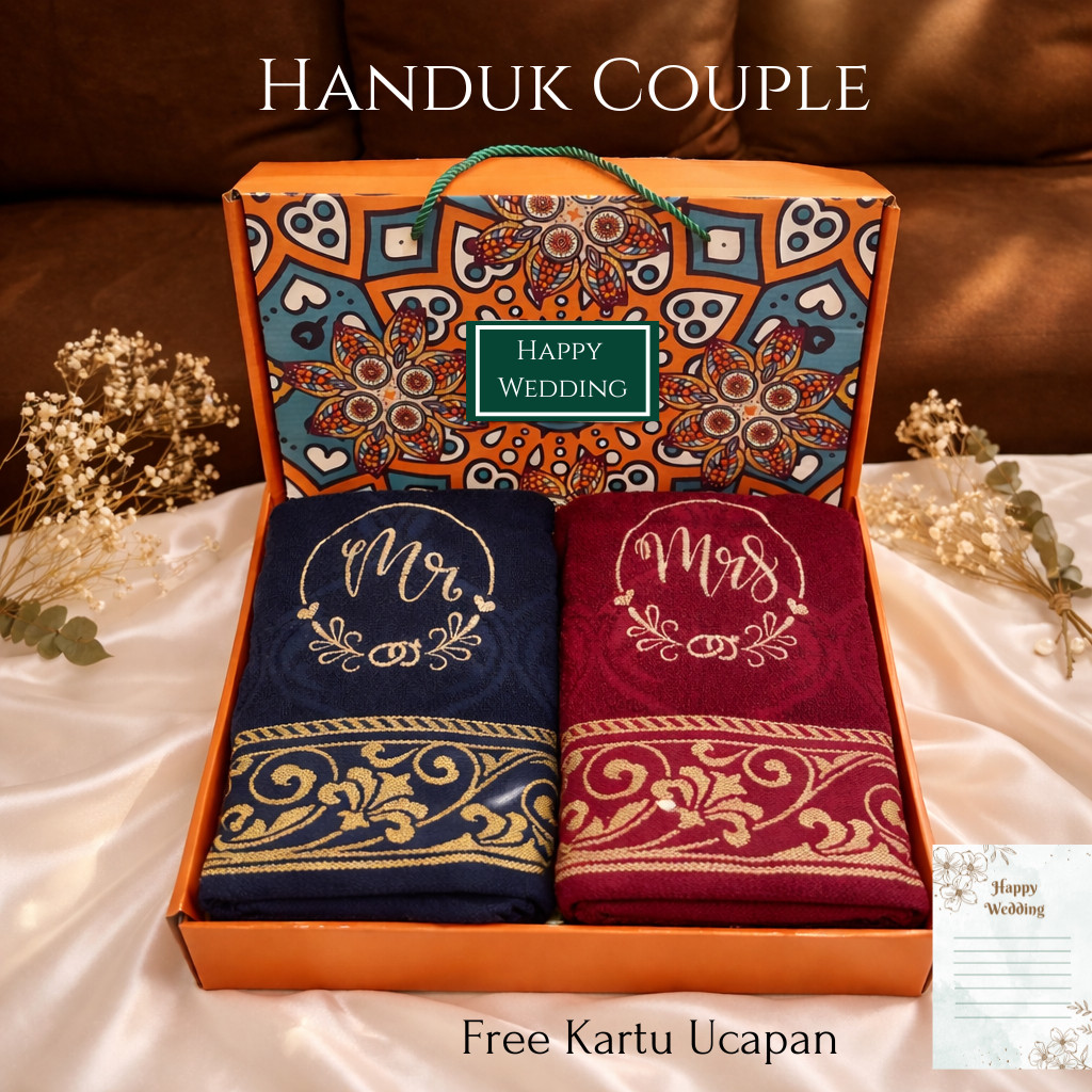 Hampers Pernikahan Handuk Couple Kado Pernikahan Wedding Gift / Handuk Couple Kado NIkahan