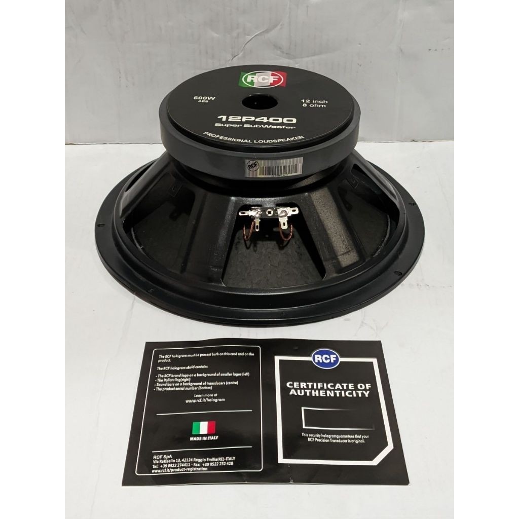 speaker 12 inch RCF 12P400 VC 3 IN ORIGINAL 600 WATT/BODY SENG GRADE A / cocok untuk miniatur anda