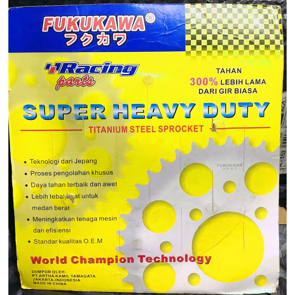 GEAR GIR BELAKANG RACING MOTOR CBR-150R LED ORIGINAL FUKUKAWA