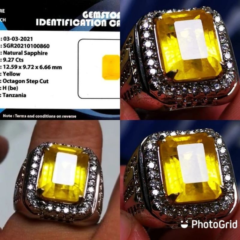 PERMATA YELLOW SAPPHIRE TANZANIA+MEMO SGR HIGH QUALITY