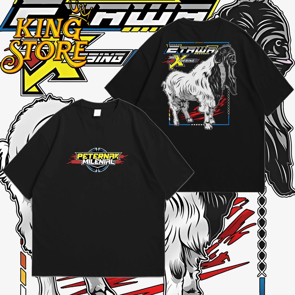 KAOS DEWASA PETERNAK KAMBING ETAWA RAS KALIGESING COMBED 30S BISA COD MURAHH