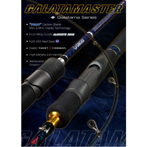 JORAN DAIDO GALATAMASTER BAHAN CARBON SOLID RING FUJI ALCONITE REEL SEAT FUJI