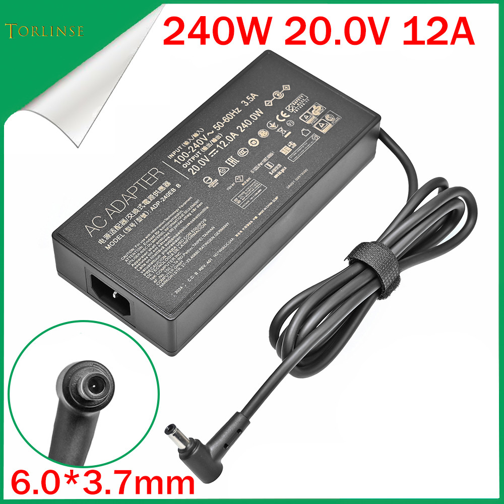 20V 12A 240W 6.0X3.7mm AC Adapter Laptop Charger ADP-240EB B  For Asus ROG Strix SCAR 17 G733QM G733