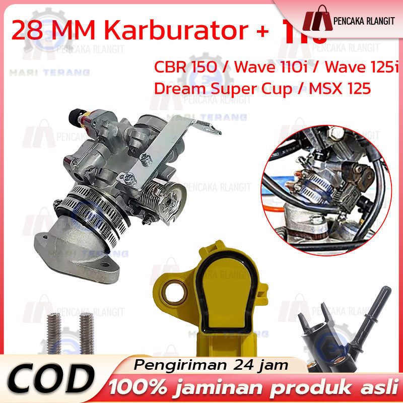 KARBURATOR TB CBR PNP WAVE 28MM 30MM 32MM SUPRA 125 FI INJEKSI KYZ KPH FULL SET INTAKE TPS COP INJEK