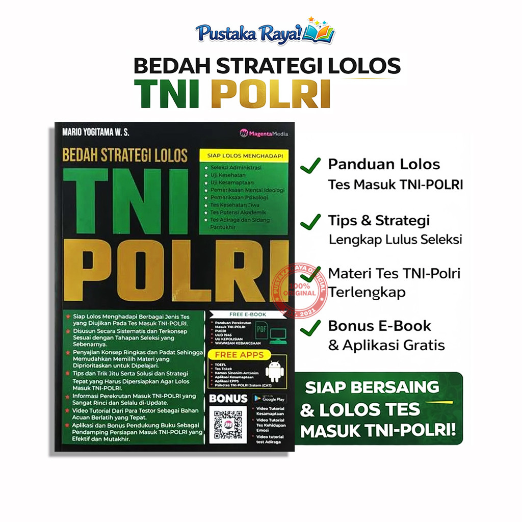 BUKU TES MASUK TNI POLRI - BEDAH STRATEGI LOLOS TNI POLRI
