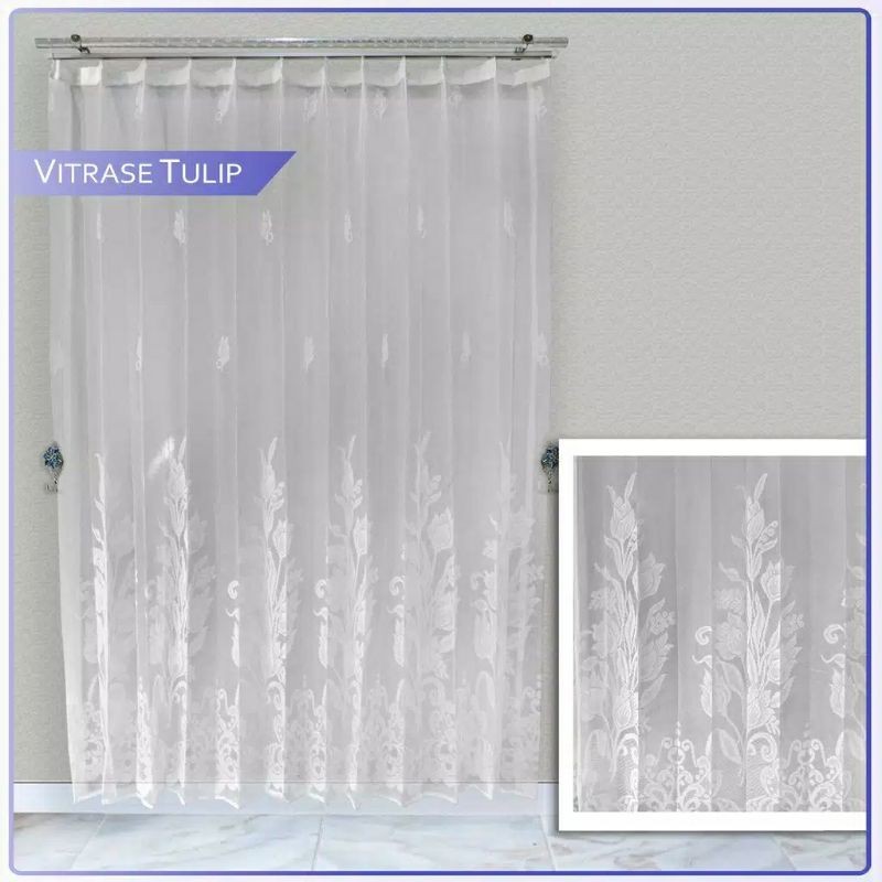 vitras vitrase polos putih lapisan gorden