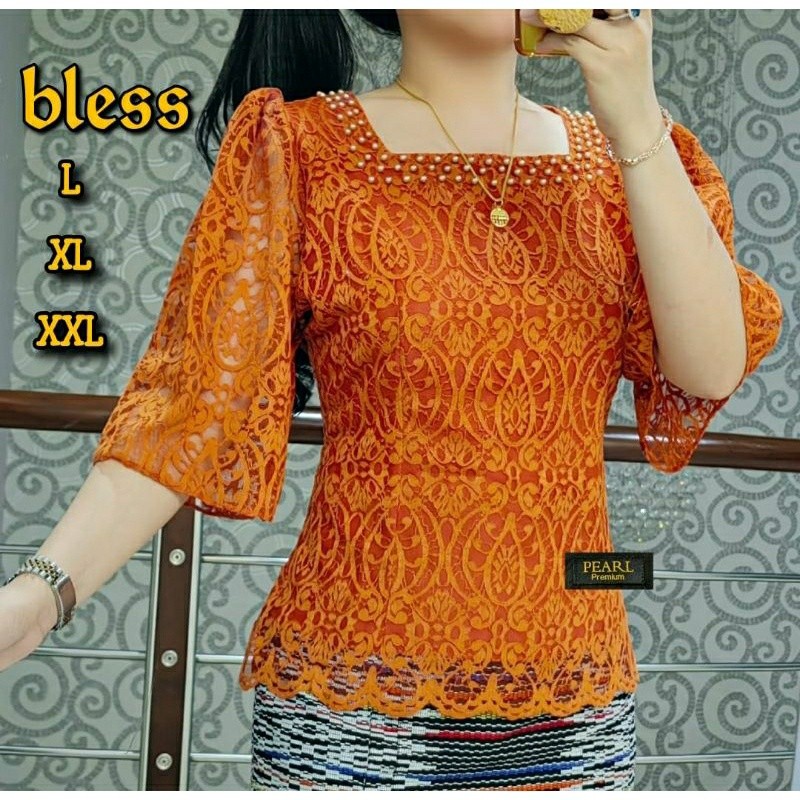 FN BLUS RENDA PEARL PREMIUM ATASAN KEBAYA VIRAL MODEL TERBARU