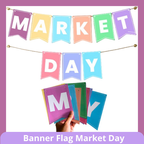 Banner Flag Market Day / Bunting Flag Market Day / Banner Segilima Market Day