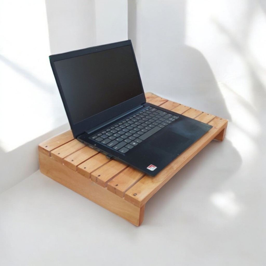 Meja Laptop Kayu Minimalis Portable Miring Laptop Stand Kayu Pallet