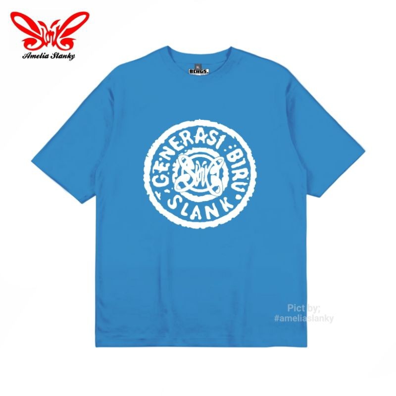 Kaos Slank Generasi Biru Logo  - Tshirt Slank - Kaos Slank Original Slankers - Kaos Distro Pria Wani