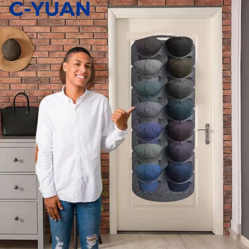 cyuan Rak Topi Gantung Hat Storage Tas Tempat Topi Gantung Dinding Display Topi Felt Hat Storage Rak