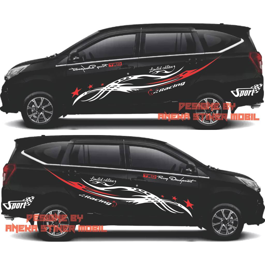 stiker cutting mobil sigra hitam sport stiker cutting mobil sigra terlaris