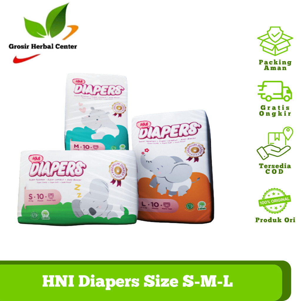Popok Bayi HNI Diapers Premium Pants Original - Popok Bayi Anti Ruam & Alergi