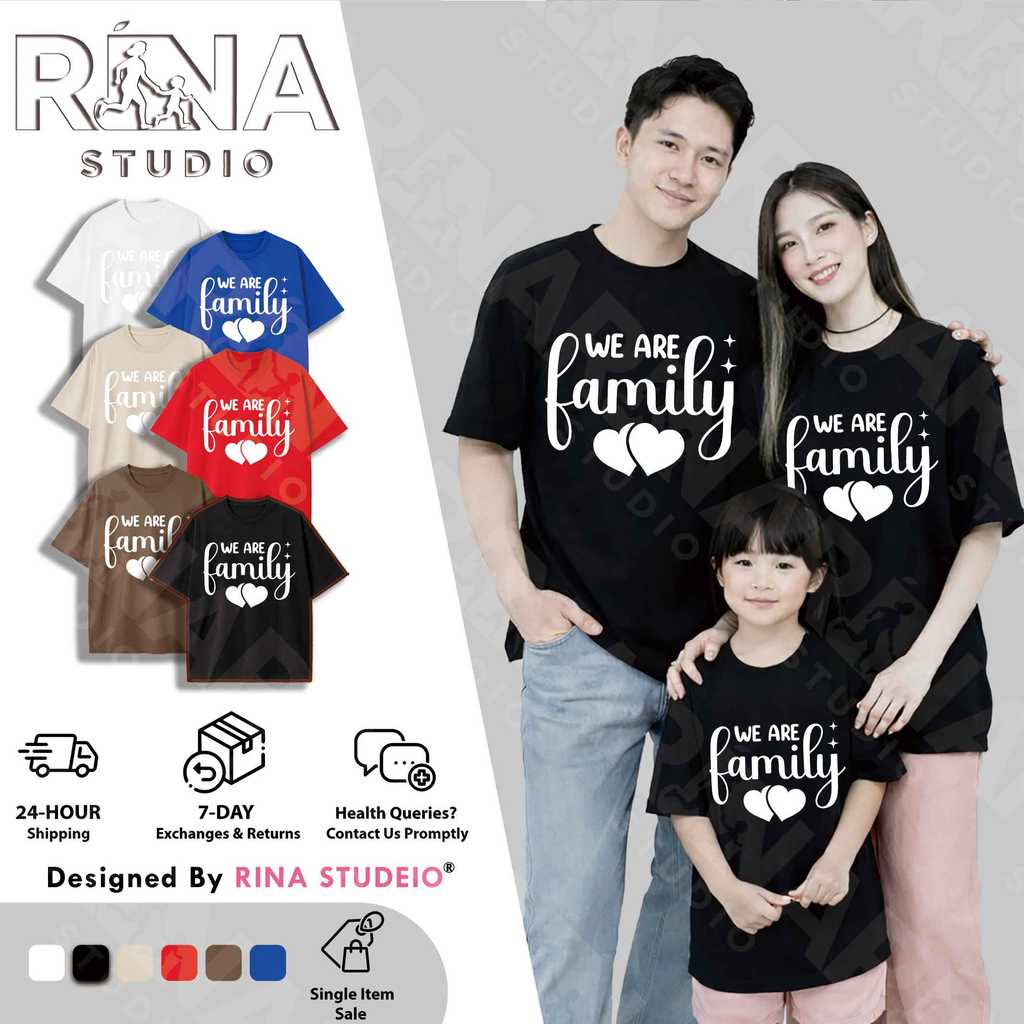 Siap Kirim & COD(dikirim dalam 24 jam)RINA STUDIO | baju couple keluarga | Bergambar Family, Kaos Ke