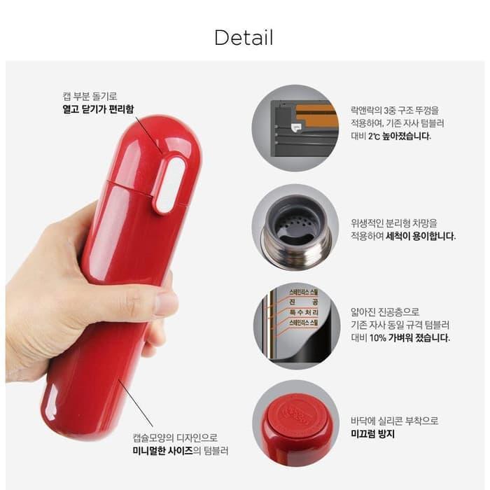 Lock & Lock Hot n Cool Capsule Tumbler 300Ml/ Botol Minum - Merah
