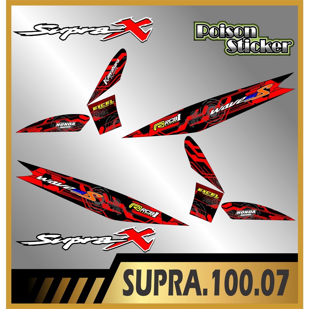 Stiker Striping SUPRA 100 Striping List HONDA SUPRA 100 code 07