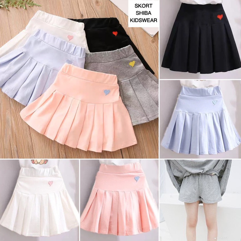 ZARISHOP.ID (3-15 TAHUN) Skort Rok Celana Putih Imrt Anak Perempuan | Skort Rok Tenis Pendek Remaja 