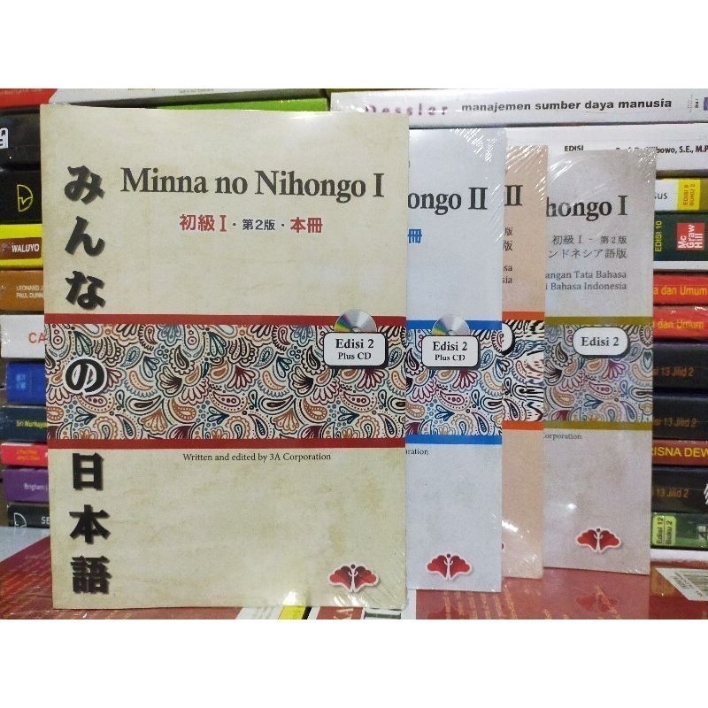 Buku Paket 4 Buku Minna No Nihongo 1 & Jepang dan Indonesia