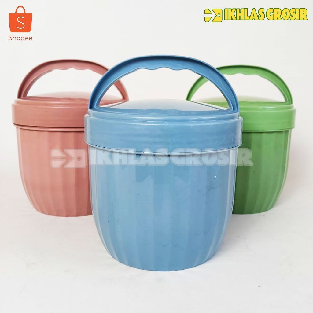 BEST DISKON - 12 PCS Rantang Sekat Bekal Mini / Wadah Hajatan Unik / Rantang Nasi Plastik