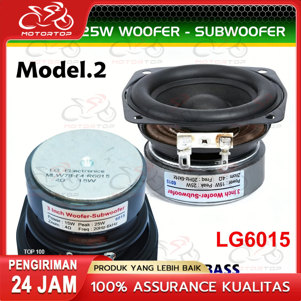 Speaker 3 inch Super Bass 4 ohm 15W-25W Waterproof Speker 3" Woofer Subwoofer LG-6015/Speaker 6.5 in