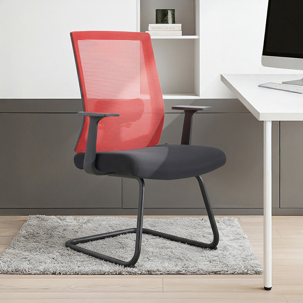 Informa Omar Kursi Tamu Kantor Sandaran Rendah - Merah Visitor Chair Tempat Duduk Client Furniture I