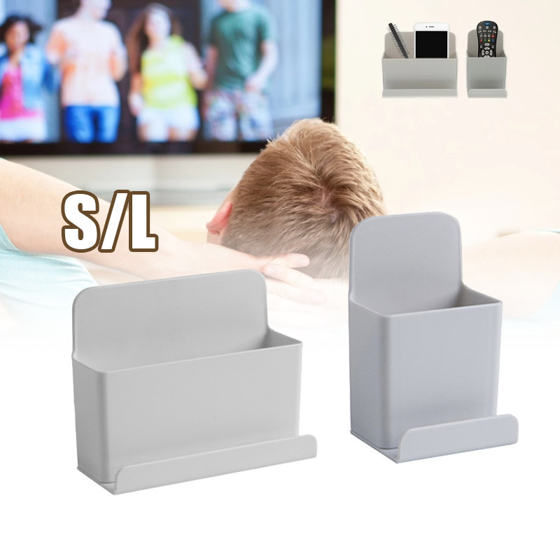 Kotak Organizer Multifungsi Tempat Remote HP TV AC Kipas Angin - Tempel Dinding Pakai Double Tape Ti