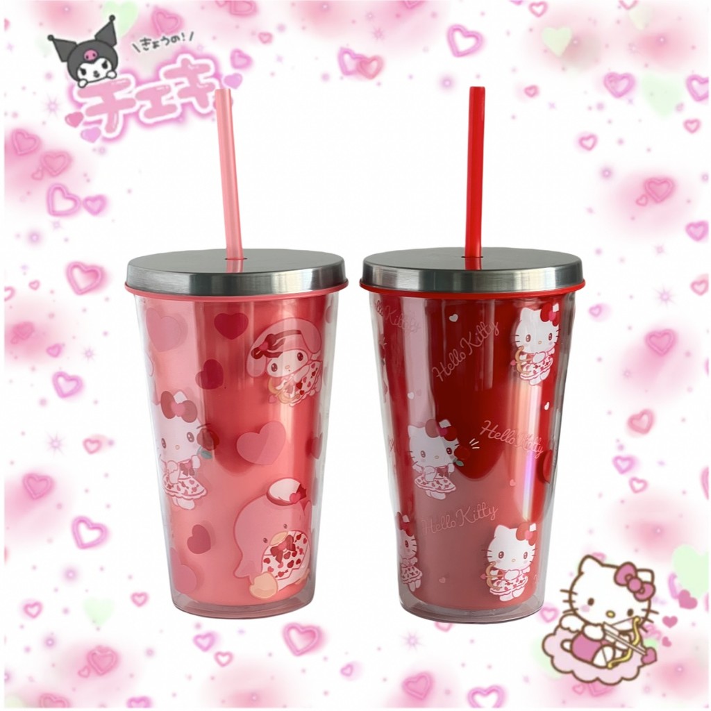 Hello Kitty Tumbler Cup Sanrio Bottle Anime Accessories
