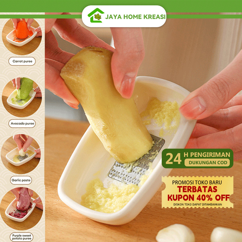 Parutan bawang jahe kunyit wasabi, piring dengan parutan bumbu/rempah ditengah leisurera