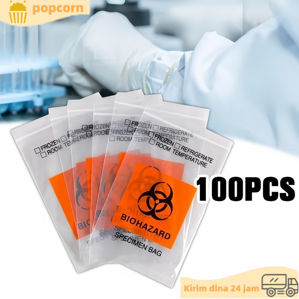 100pcs Specimen bag / Biohazard 15x25