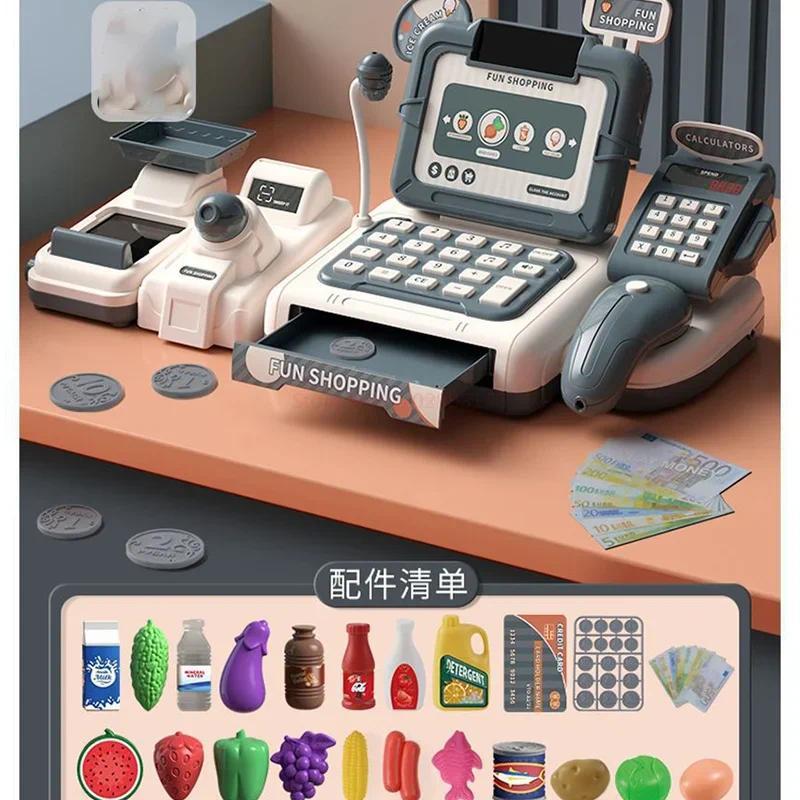 ildren's Multifunctional Cash Register Can Scan Code Toy Simulation Convenience Store Supermarket Mi