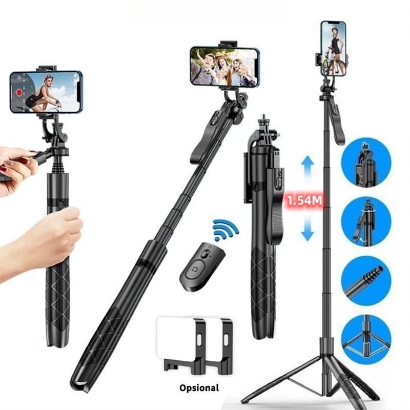 Tripod Kamera 4in1 - Portable Monopod Bluetooth Remote, Stabilizer Untuk HP Gopro Kamera