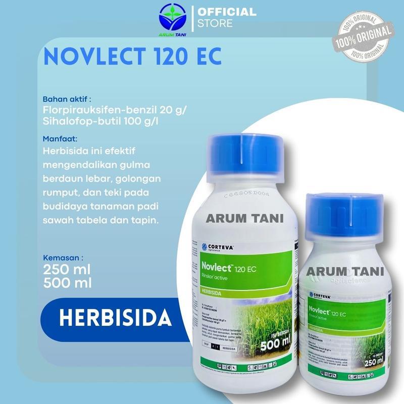 Herbisida Novlect 120EC 500ml Original | Obat Pembasmi Gulma Padi Cepat Tuntas | Arum Tani Store Sra