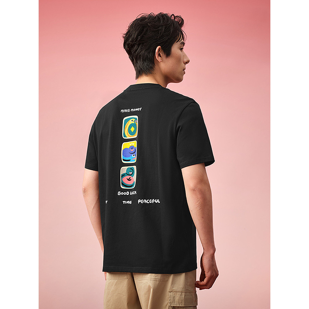 BAJU KAOS HLA/ Hailan Home Snake Year New Year Series Pure Cotton Short Sleeves T New T-shirt with L