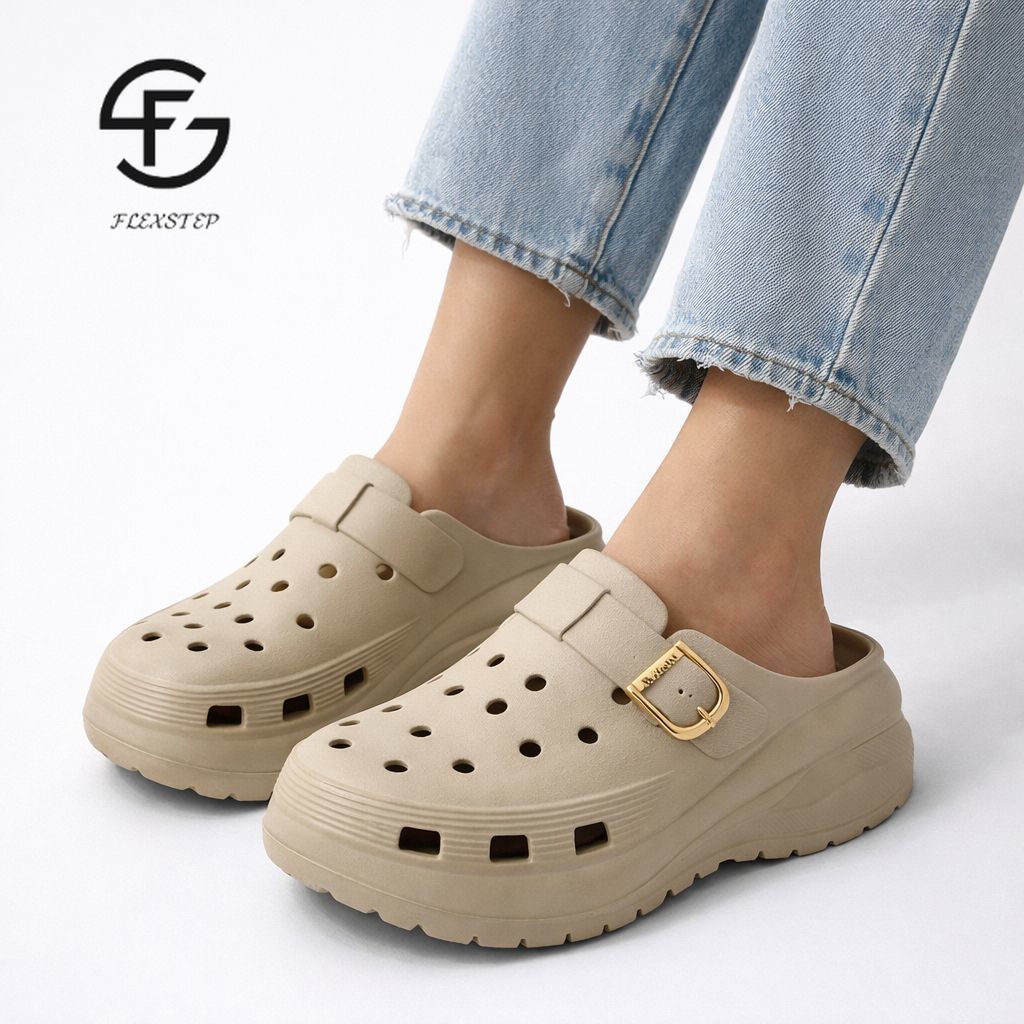 FLEXTEP Sandal Kodok Dewasa Sandal Fuji Karet Wedges Platform Sandal Jelly Wanita