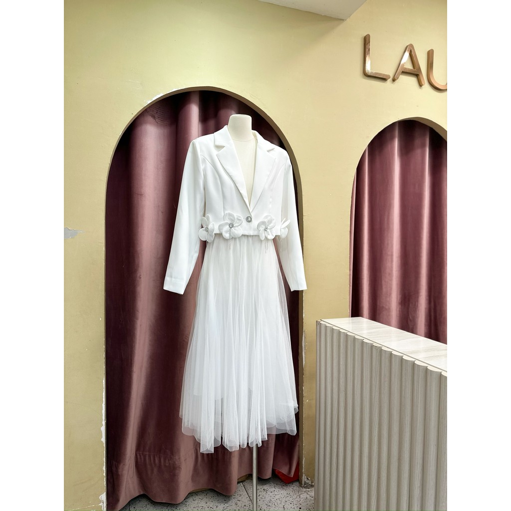 Laudofficial Haven Blazer Set /Setelan Formal Wanita Blazer Lengan Panjang & Rok Midi
