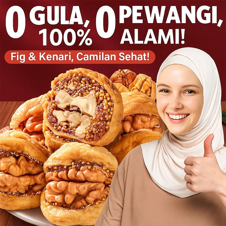 [Sehat Renyah Alami] Camilan Buah Tin Kenari Kering Manis / Buah Kering Premium / Manisan Sehat / Ce