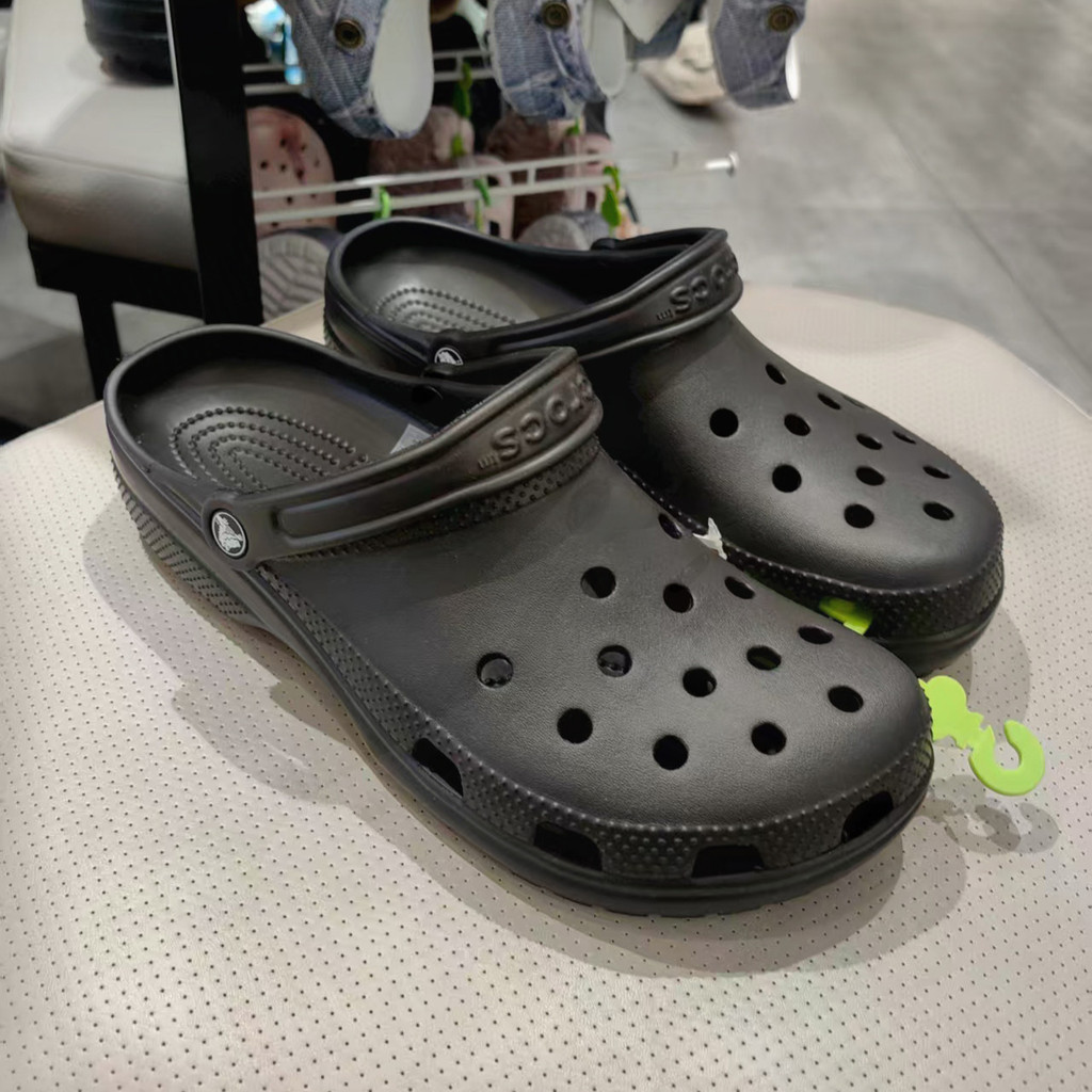 BEST DEALS Crocs Classic Clog Black - Sandal Bakiak Unisex Pria & Wanita Original Style (Hitam)