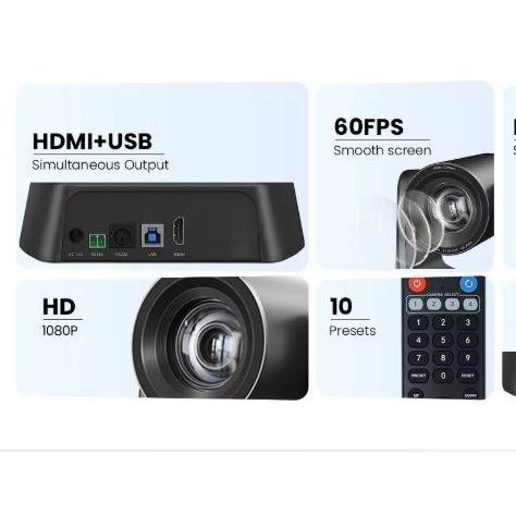 Tenveo NV20UPRO 20X Optical Zoom USB & HDMI PTZ Camera - A3000B