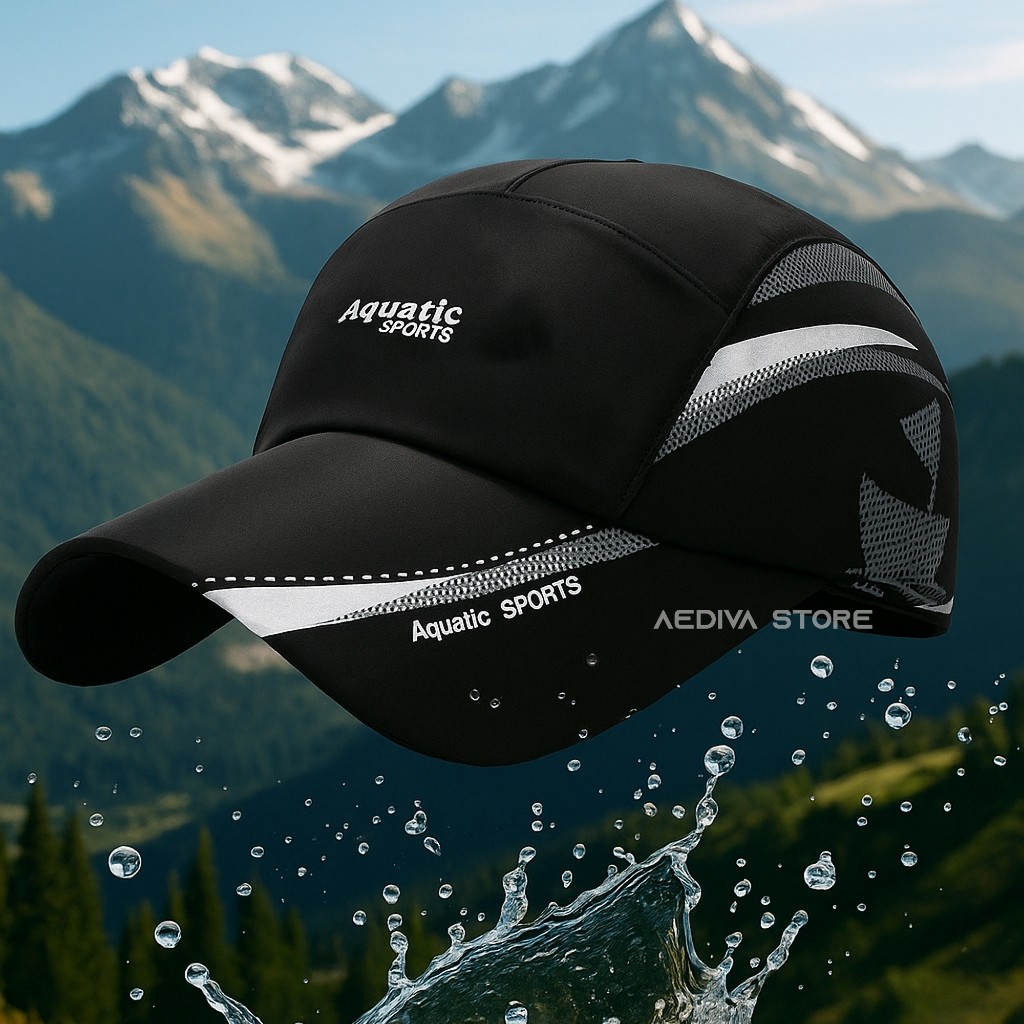 Topi Sport Olahraga Parasut Anti Air / Topi Anti air / Topi Sport sepeda / Topi Lari / Topi Joging /