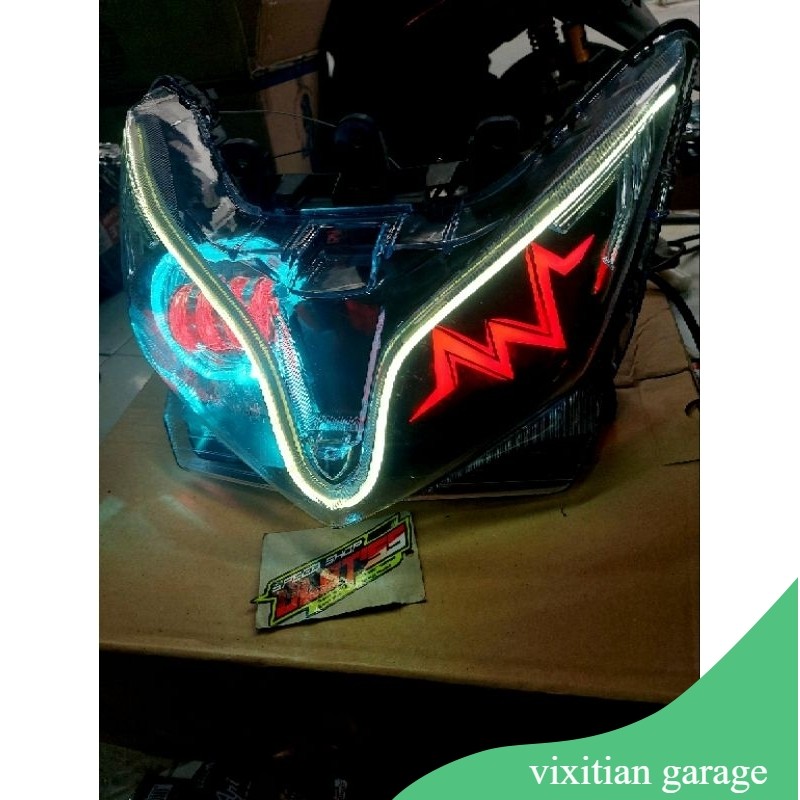BILED DAYMAKER SATU PAKET LAMPU DEPAN VARIO 125 OLD KZR  BOHLAM CUSTOM LAZY PNP.