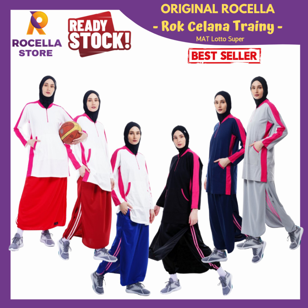 TANOZERO Rocella Trainy BEST SELLER Rok Celana Olahraga JumboTraining Muslimah Wanita Syari Grosir