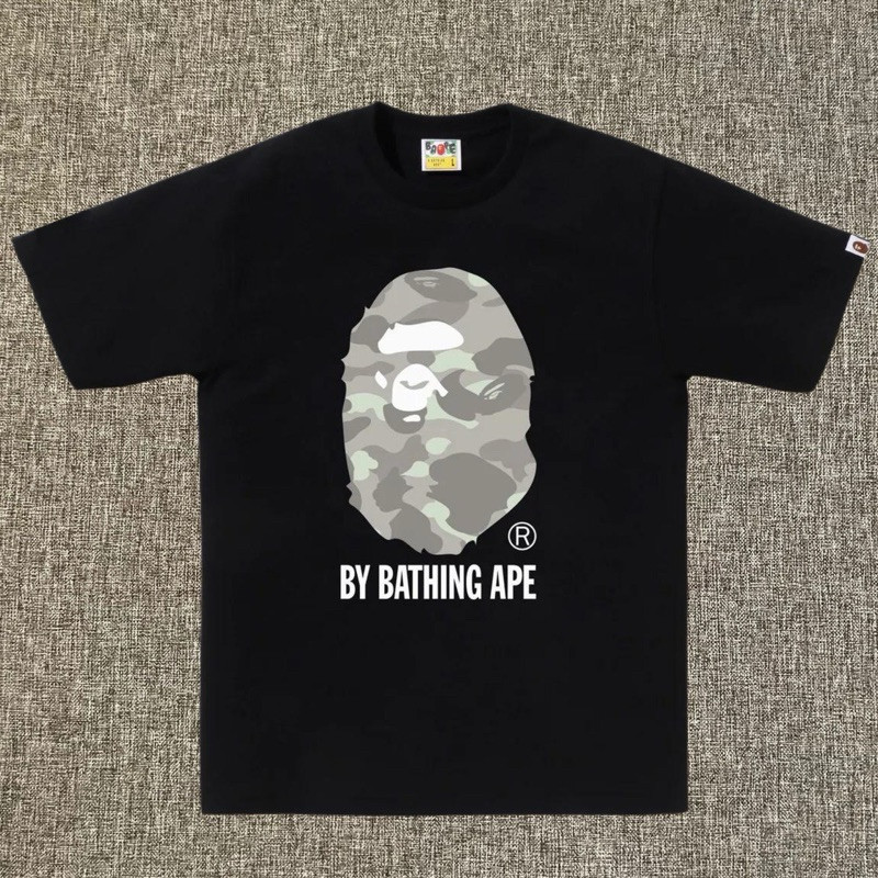 jaminan kualitas  Bape City Camo Ape Head Tee Black Original / Baju Kaos Bape Authentic