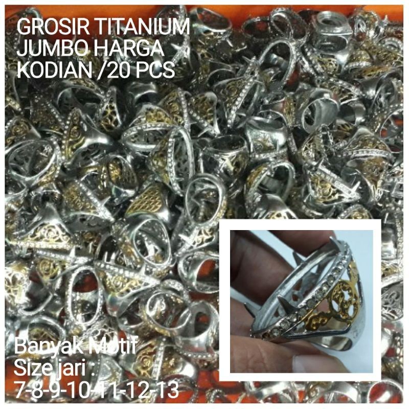 GROSIR RING TITANIUM SUPER HARGA KODIAN/ 20PCS