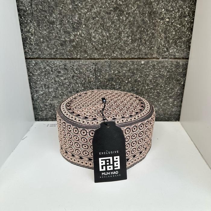 Peci muslim sind dewasa pakistan bordir Nyaman Pria Kopiah Songkok Hitam Putih Katun Haji Keren Sant