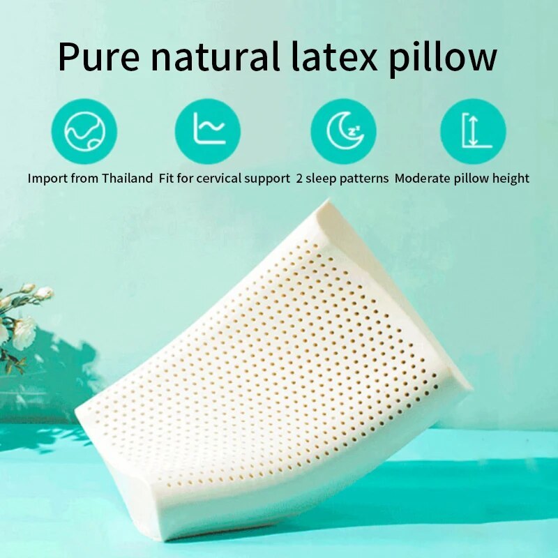 Latex Pillow Thai Natural Latex Pillow Memory Adult Cervical Pillow Sleeping Pillow Dormitory Pillow
