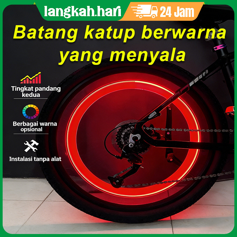 Aksesoris lampu katup sepeda, batang katup, perlengkapan sepeda gunung, ban untuk bersepeda malam, s