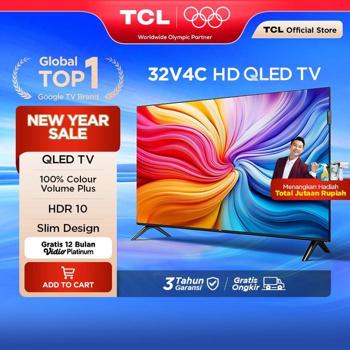 TCL HD QLED Google TV 32 inch V4C - HDR 10 - Dolby Audio - Google Play/Netflix/Youtube/Disney+Hotsta