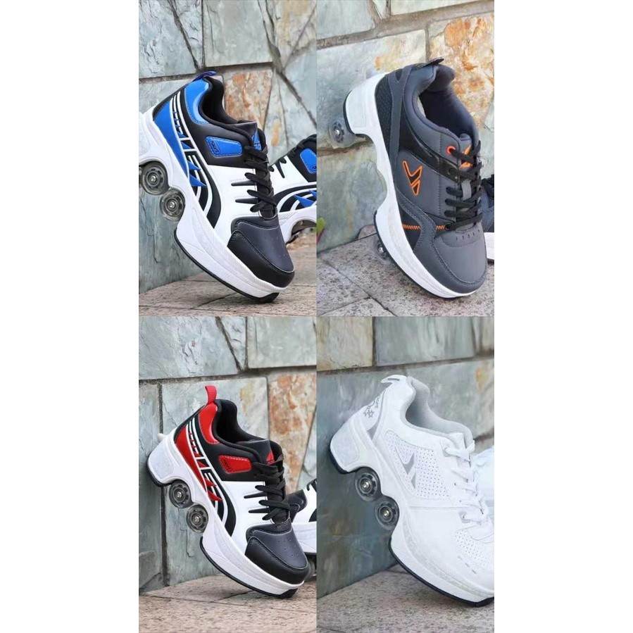 NEW  Sepatu Roda Casual  Skate / Kick Roller Shoes Impor Viral TIKTOK
