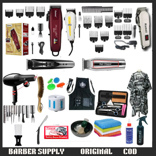 cod Paket Lengkap Barbershop Lengkap 5 Mesin Cukur Original Dengan Alat Cukur Rambut Paket Peralatan